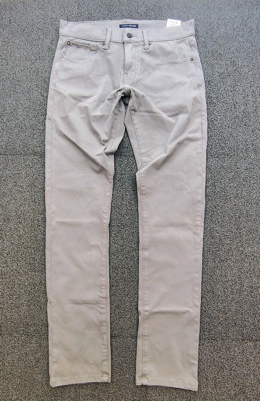 New Lucky Brand Men's 110 Slim Coolmax Low-Rise Stretch Jeans 30x32 Grey